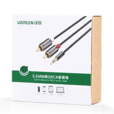 Ugreen AV116 avdio kabel 3.5mm mini jack / 2RCA 1.5m, črna