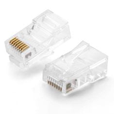 Ugreen NW110 100x priključek RJ45 8P8C Cat5, prozoren