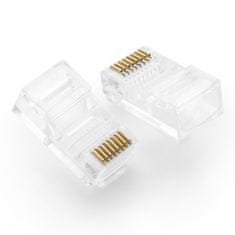 Ugreen NW110 100x priključek RJ45 8P8C Cat5, prozoren