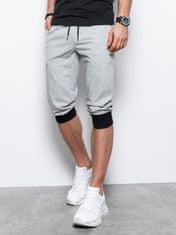 OMBRE Moške kratke športne hlače Enar črno-siva XL