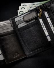 Rovicky Bogato opremljena moška denarnica iz naravnega RFID grain usnja
