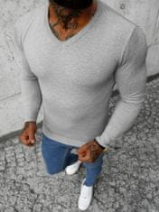 Ozonee Klasični moški pulover Fimon siva XXL