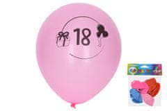 Napihljiv balon 30 cm - komplet 5, s številko 18
