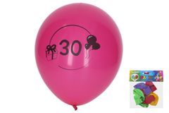 Napihljiv balon 30 cm - komplet 5, s številko 30