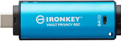 Kingston Ironkey Vault Privacy 50C USB ključ, 64GB (IKVP50C/64GB)