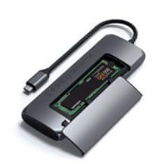 Satechi Hybrid Multiport adapter, HDMI 4K, 2x USB-A 3.1 Gen, aluminij, siv