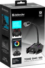 Defender Tone GMC 100 gaming/streaming mikrofon, RGB LED