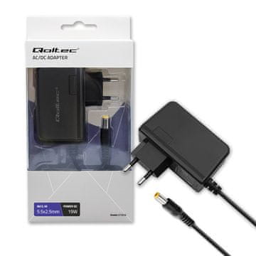 Qoltec vtični napajalnik 19 W | 9 V | 2,1 A | 5,5 * 2,5