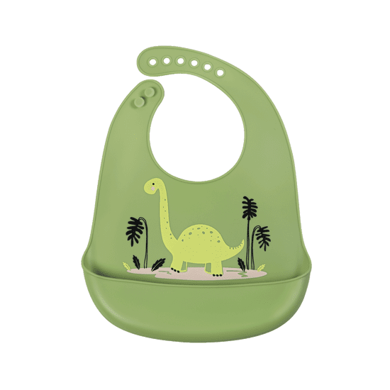 Simed Silikonski oprsnik z žepom, zeleni dinozaver