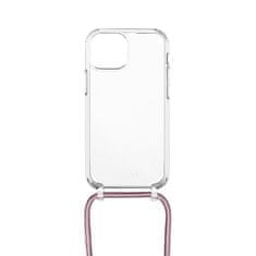 FIXED ovitek Pure Neck z roza vrvico za Apple iPhone 13 mini FIXPUN-724-PI