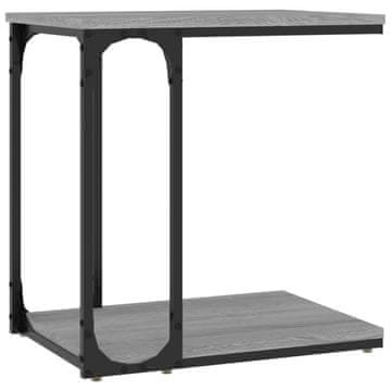 Vidaxl Stranska mizica siva sonoma 50x35x52 cm inženirski les