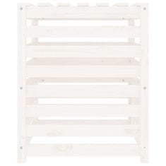 Vidaxl Kompostnik bel 63,5x63,5x77,5 cm trdna borovina