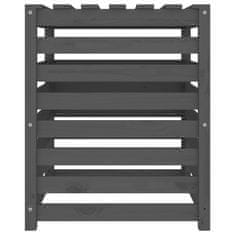 Vidaxl Kompostnik siv 63,5x63,5x77,5 cm trdna borovina