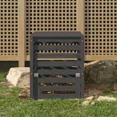 Vidaxl Kompostnik siv 63,5x63,5x77,5 cm trdna borovina