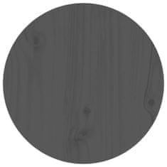 Vidaxl Klubska mizica siva Ø 40x60 cm trdna borovina