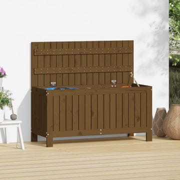 Vidaxl vidaXL Vrtna shranjevalna škatla medeno rjava 108x42,5x54 cm borovina