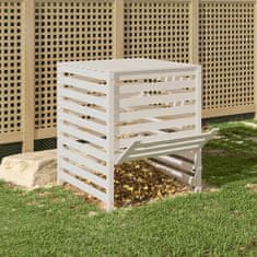 Vidaxl Kompostnik bel 82,5x82,5x99,5 cm trdna borovina