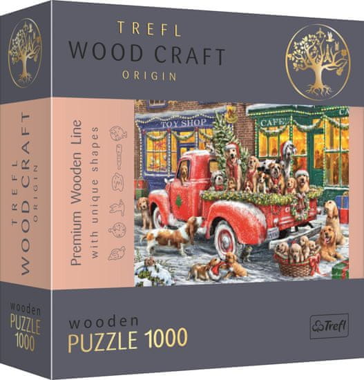 Trefl Wood Craft Origin Puzzle Božičkovi pomočniki 1000 kosov
