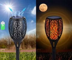 LUMILED Solarna vrtna svetilka LED do zeme IGNIS 40cm
