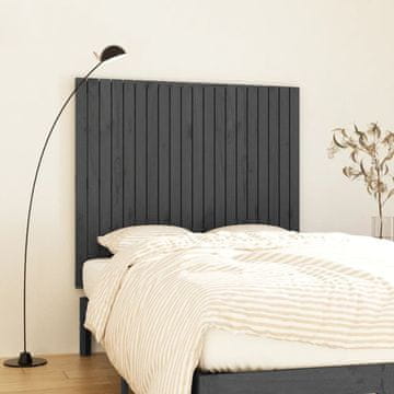Vidaxl vidaXL Vzglavje postelje, sivo, 127,5 x 3 x 110 cm, masiven borov les