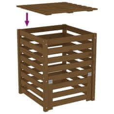 Vidaxl Kompostnik siv 63,5x63,5x77,5 cm trdna borovina