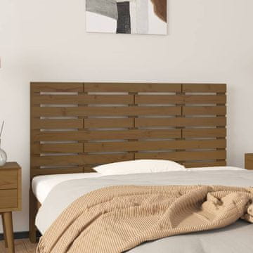 Vidaxl vidaXL Vzglavje postelje 126x3x63 cm masivni borov les