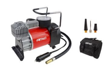 AMIO Avtomobilski kompresor z manometrom acomp-03 kovinski 12v amio-01135