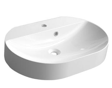 SAPHO Elegantni HELEN Lit Marmor Umivalnik 63x43 cm, Bela