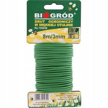 Browin Mehka zelena prevlečena vrtna žica za rastline 8 m x 3 mm