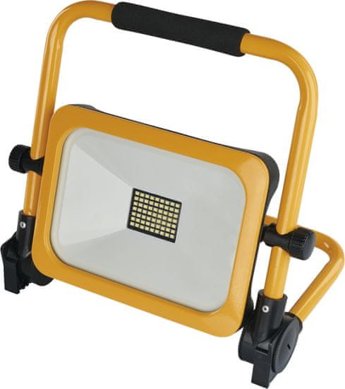 Emos LED reflektor ACCO prenosni akumulatorski, 30W, rumena barva, hladna bela