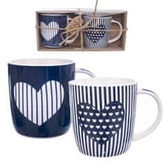 Orion Vrč porcelan 0,39L darilni set 2 kosa HEART