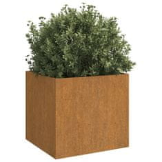 Vidaxl Cvetlično korito 32x30x29 cm corten jeklo