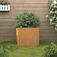 Vidaxl Cvetlično korito 42x40x39 cm corten jeklo