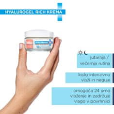Mixa Hyalurogel Rich nega za intenzivno vlaženje občutljive in suhe kože 50ml