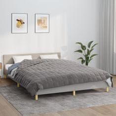 Vidaxl Obtežena odeja siva 220x230 cm 15 kg blago