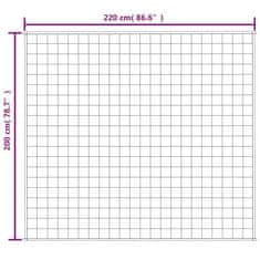 Vidaxl Obtežena odeja siva 200x220 cm 9 kg blago