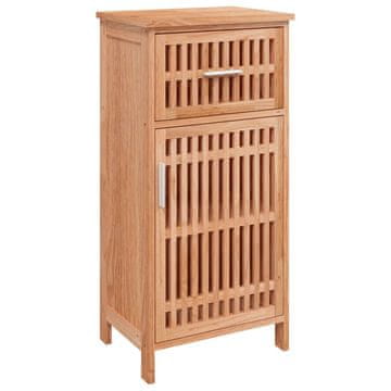 Vidaxl Kopalniška omarica 42x29x82 cm trdna orehovina