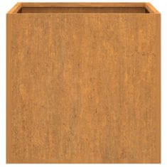 Vidaxl Cvetlično korito 42x40x39 cm corten jeklo