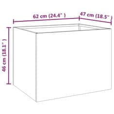 Vidaxl Cvetlično korito 62x47x46 cm corten jeklo