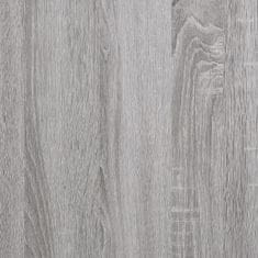 Greatstore Pisalna miza siva sonoma 80x50x90 cm inženirski les in železo