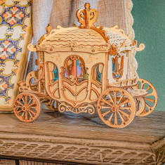 Robotime Rolife 3D lesena sestavljanka Classic Carriage 92 kosov