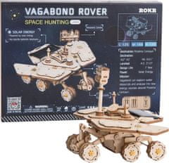 Robotime Rokr 3D lesena sestavljanka Planetary Rover Vagabond Rover na sončno energijo 153 kosov