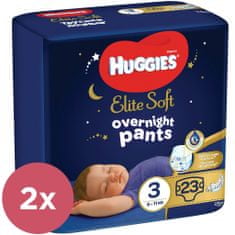 Huggies 2x Elite Soft Pants OVN Plenice za enkratno uporabo 3 (6-11 kg) 23 kosov