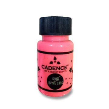 Cadence Akrilne barve Premium, 50 ml, svetleče v temi - roza