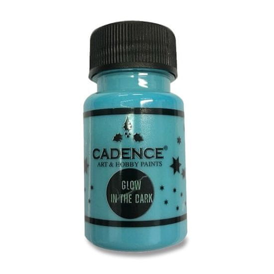 Cadence Akrilne barve Premium, 50 ml, svetleče v temi - modre