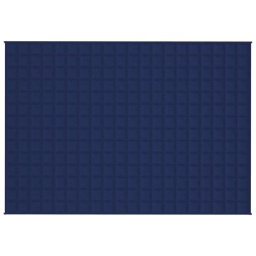 Vidaxl Obtežena odeja modra 135x200 cm 6 kg blago