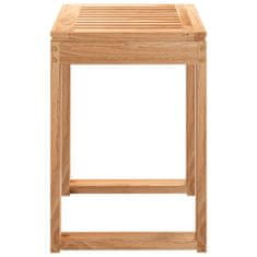 Vidaxl Kopalniški stolček 40x30x46 cm trdna orehovina