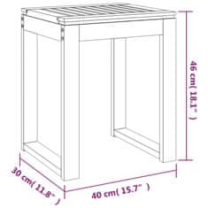 Vidaxl Kopalniški stolček 40x30x46 cm trdna orehovina