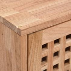 Vidaxl Stenska omarica 42x18x42 cm trdna orehovina