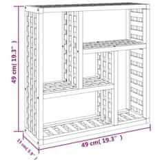 Vidaxl Stenska polica 49x15x49 cm trdna orehovina